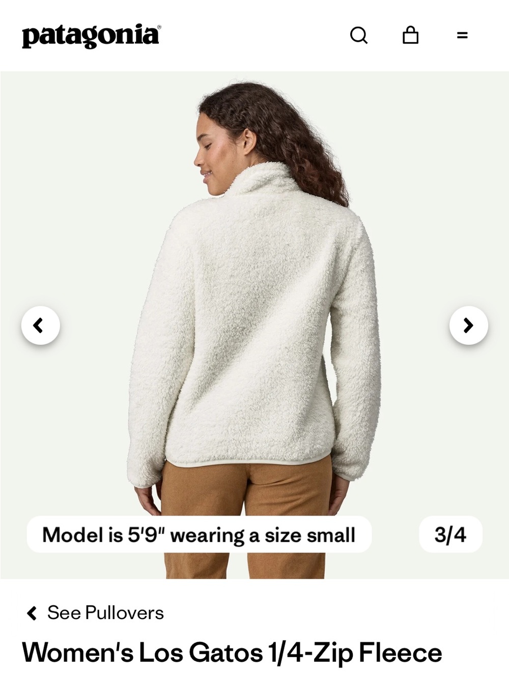Patagonia Cream Women's Los Gatos 1/4-Zip Fleece 🏔️ - Picture 2 of 7